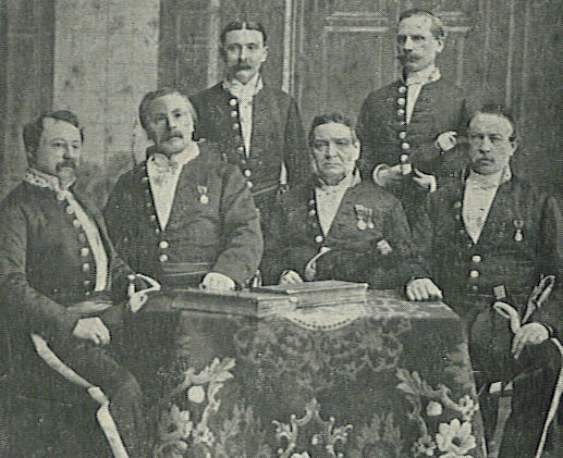 Ferdinand Demany au centre, Commissaire de police en Chef en 1877